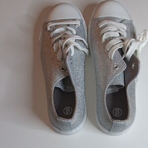 Silver Glitter Sneakers